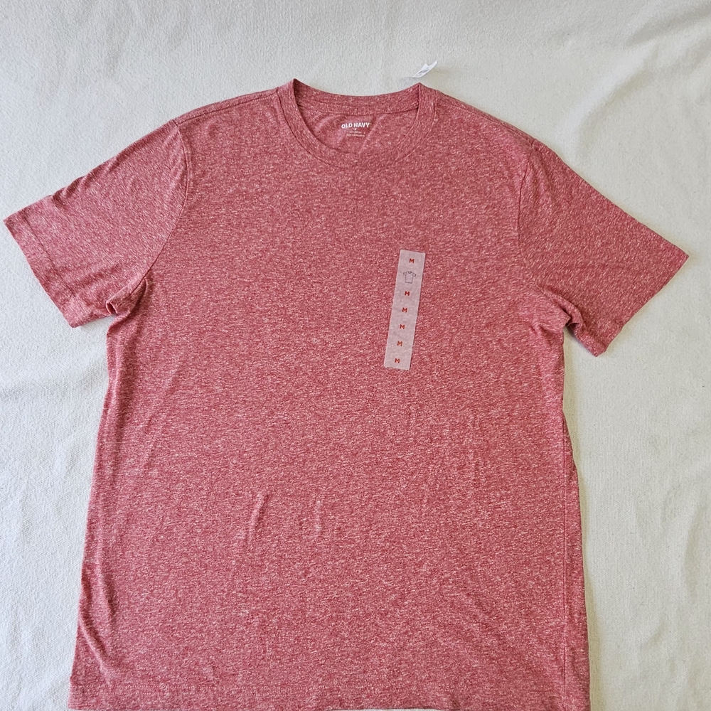 Old Navy Red Heather Soft Wash Tee M
